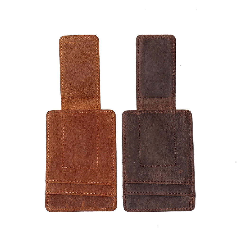 dual money clips darn brown and light brown