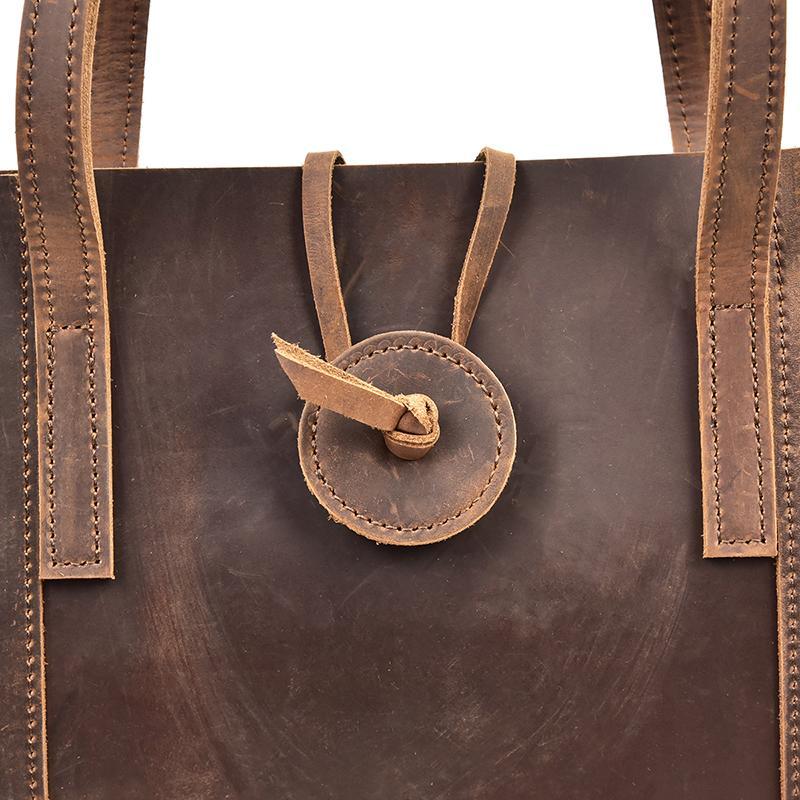 Close up view of Tupelo Women's tote bag showing strap enclosure